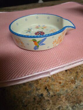 Temp-tations Deep Dish Spoon Rest Seasonal Garden Pattern